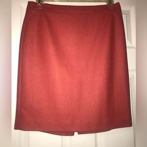 J. Crew coral wool pencil skirt Size 10